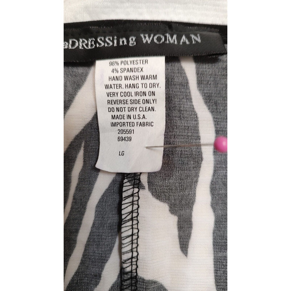 aDRESSing Woman SIZE L Shimmer Zebra Rose Short Dress Black Shrug Kimono Sleeve - Picture 13 of 13